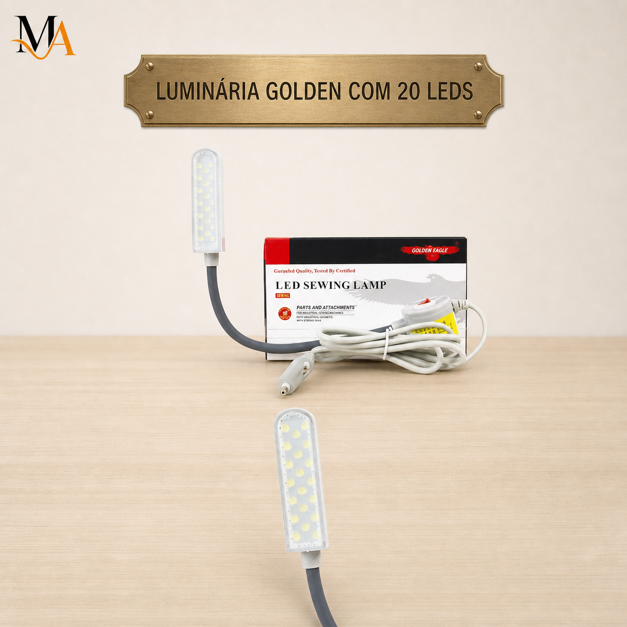 Luminária Golden com 20 LEDs