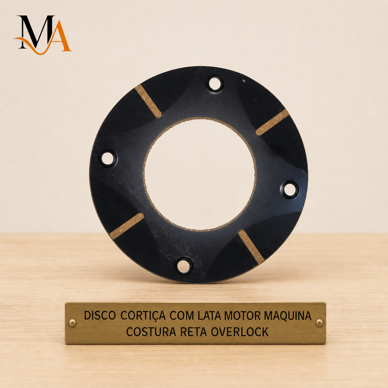 Disco Cortiça com Lata Motor Máquina Costura Reta Overlock